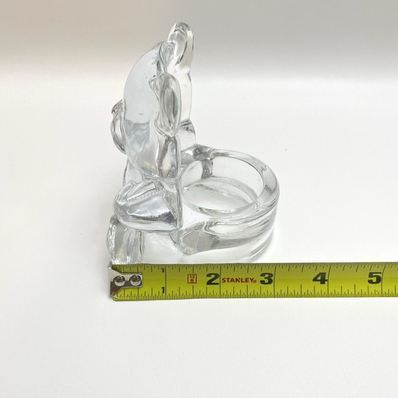 Partylite Vintage‎ Teddy Bear Votive Tea Light Figurine Glass Candle Holder - Picture 9 of 9